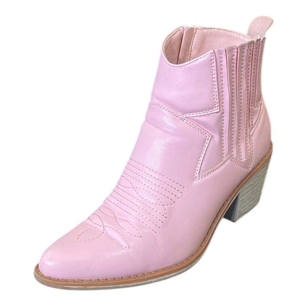 Pierre Dumas Pink Pointed Toe Boho Western Festival Ankle Boots Women’s Size 6.5 - Picture 5 of 12